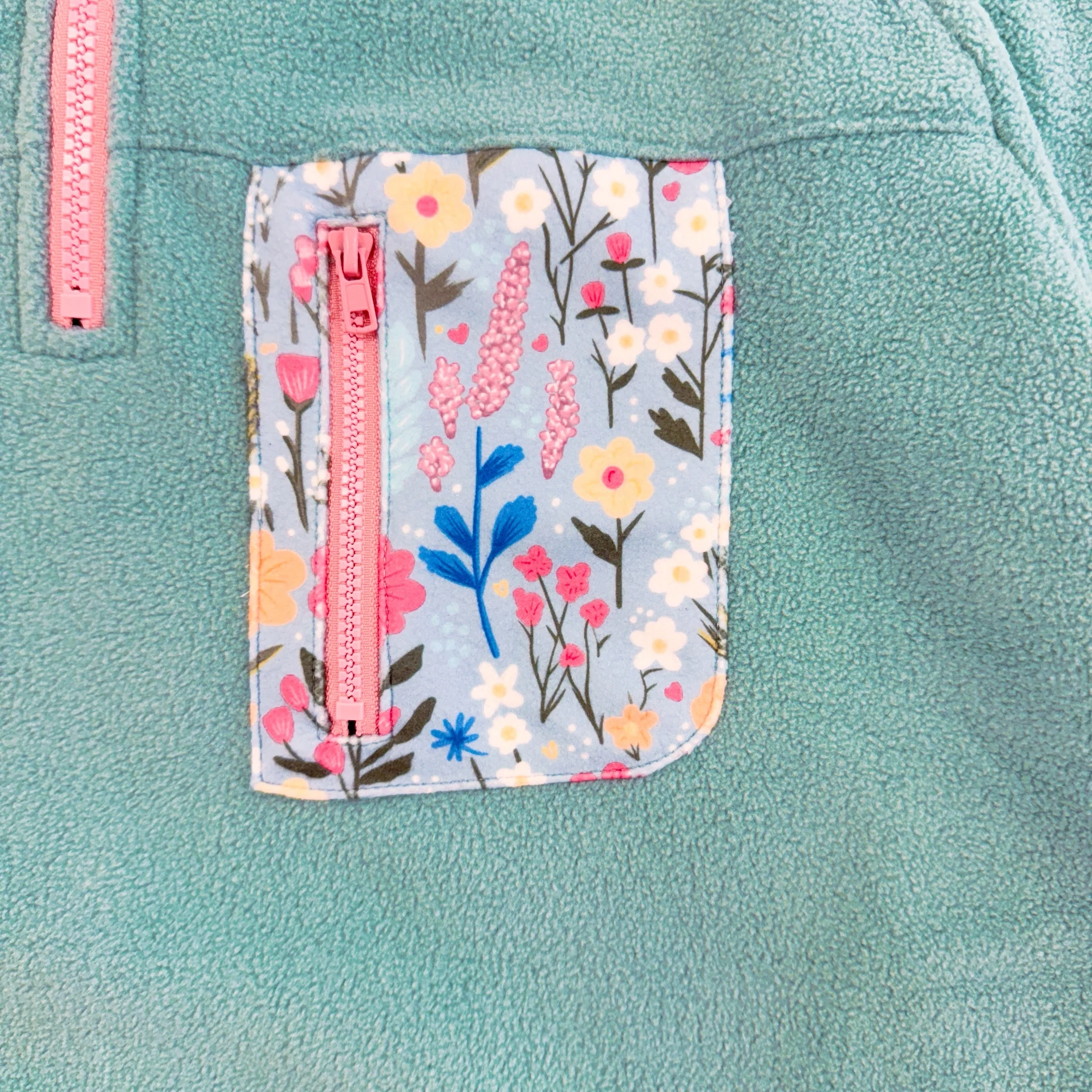 1/4 Zip Fleece - Fleece - Whimsical Wildflowers - Image 6