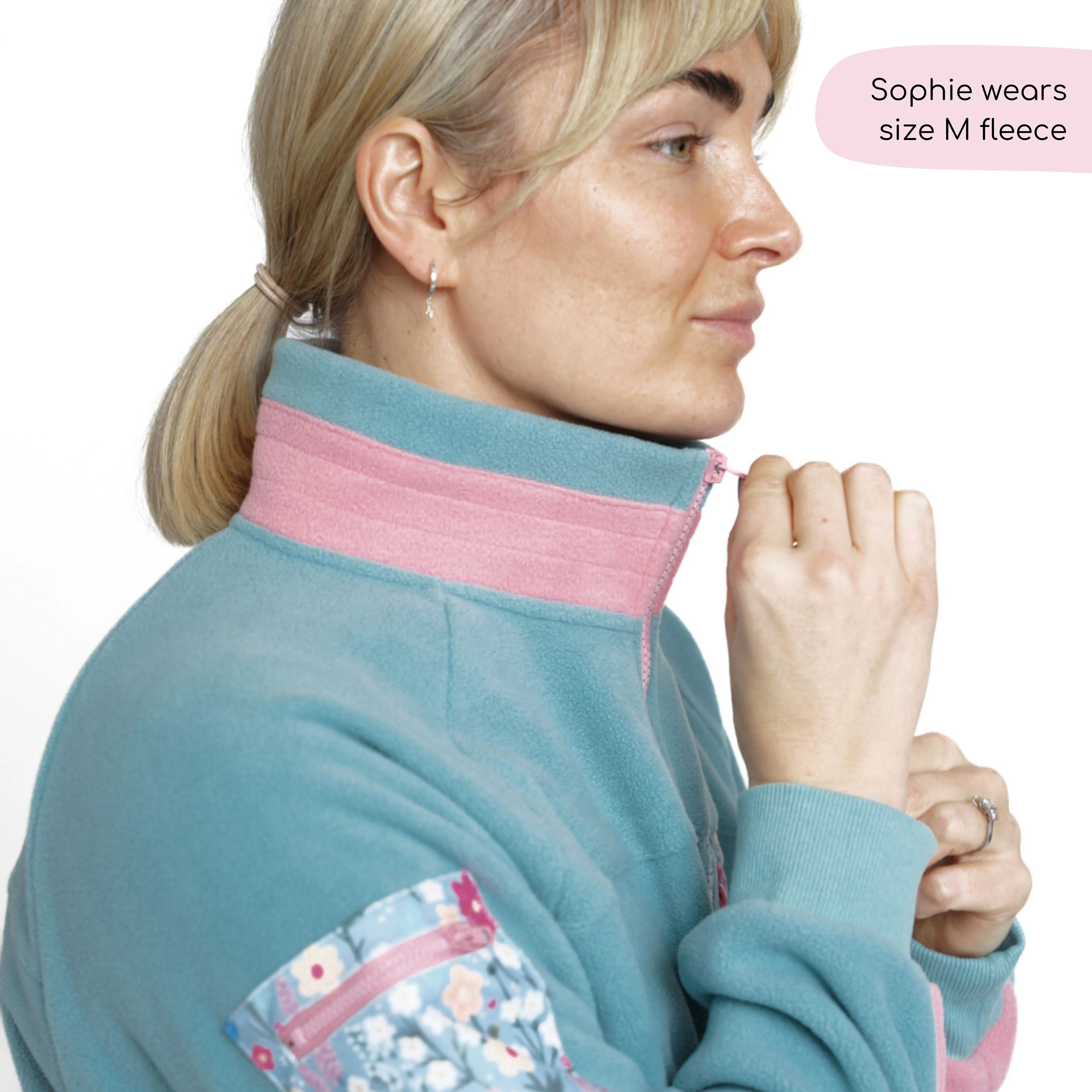 1/4 Zip Fleece - Fleece - Whimsical Wildflowers - Image 7