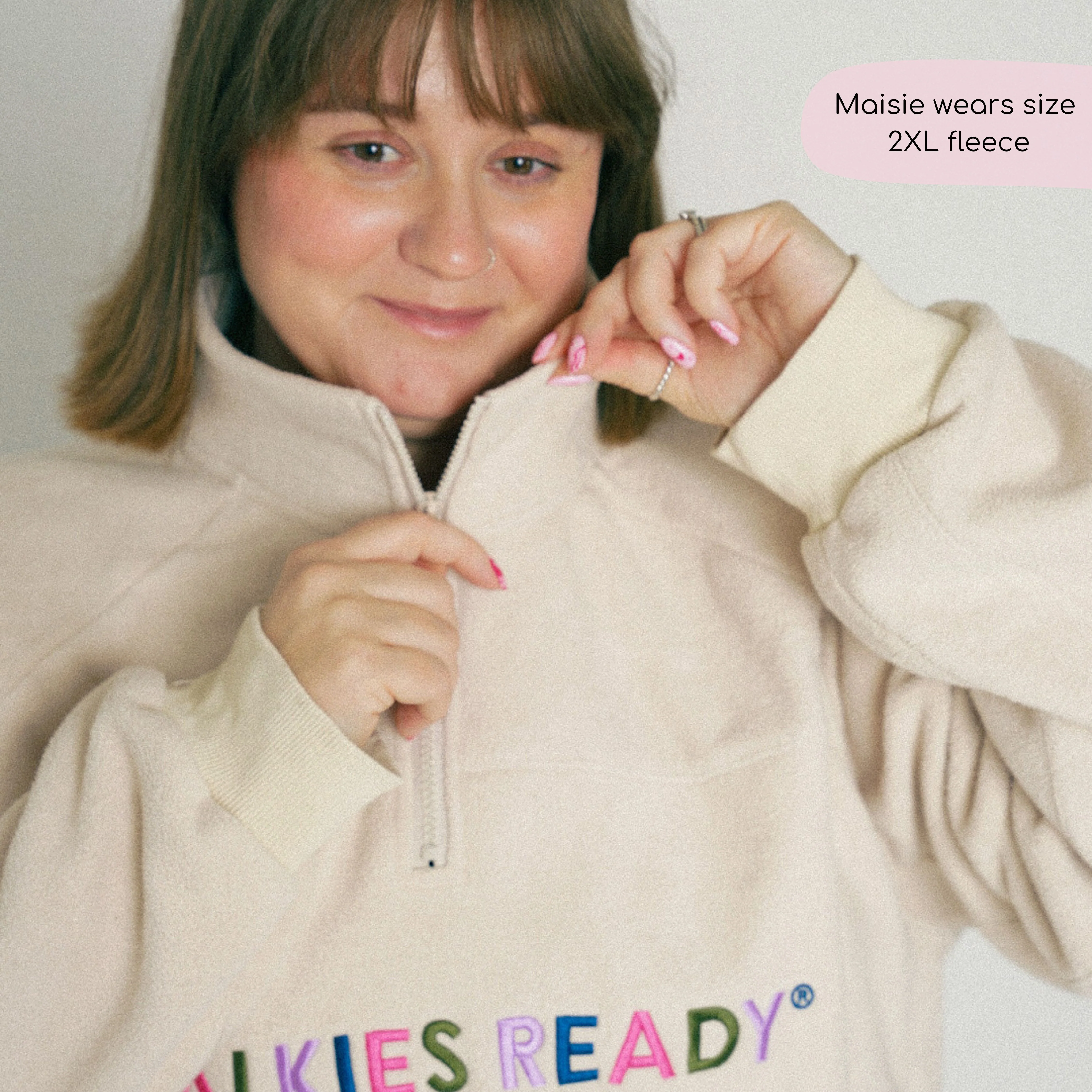 1/4 Zip Fleece - Walkies Ready® Cream - Image 10
