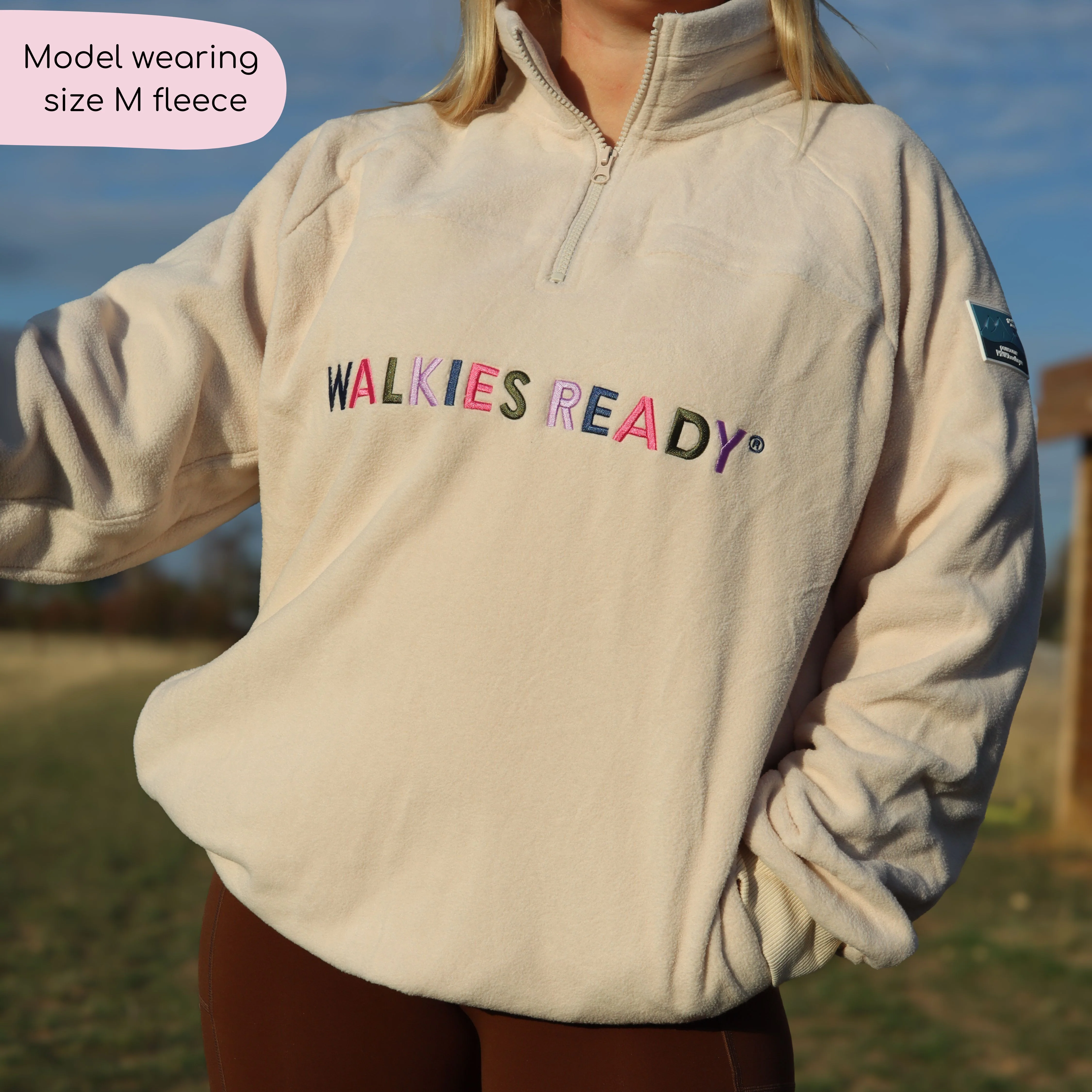 1/4 Zip Fleece - Walkies Ready® Cream - Image 12