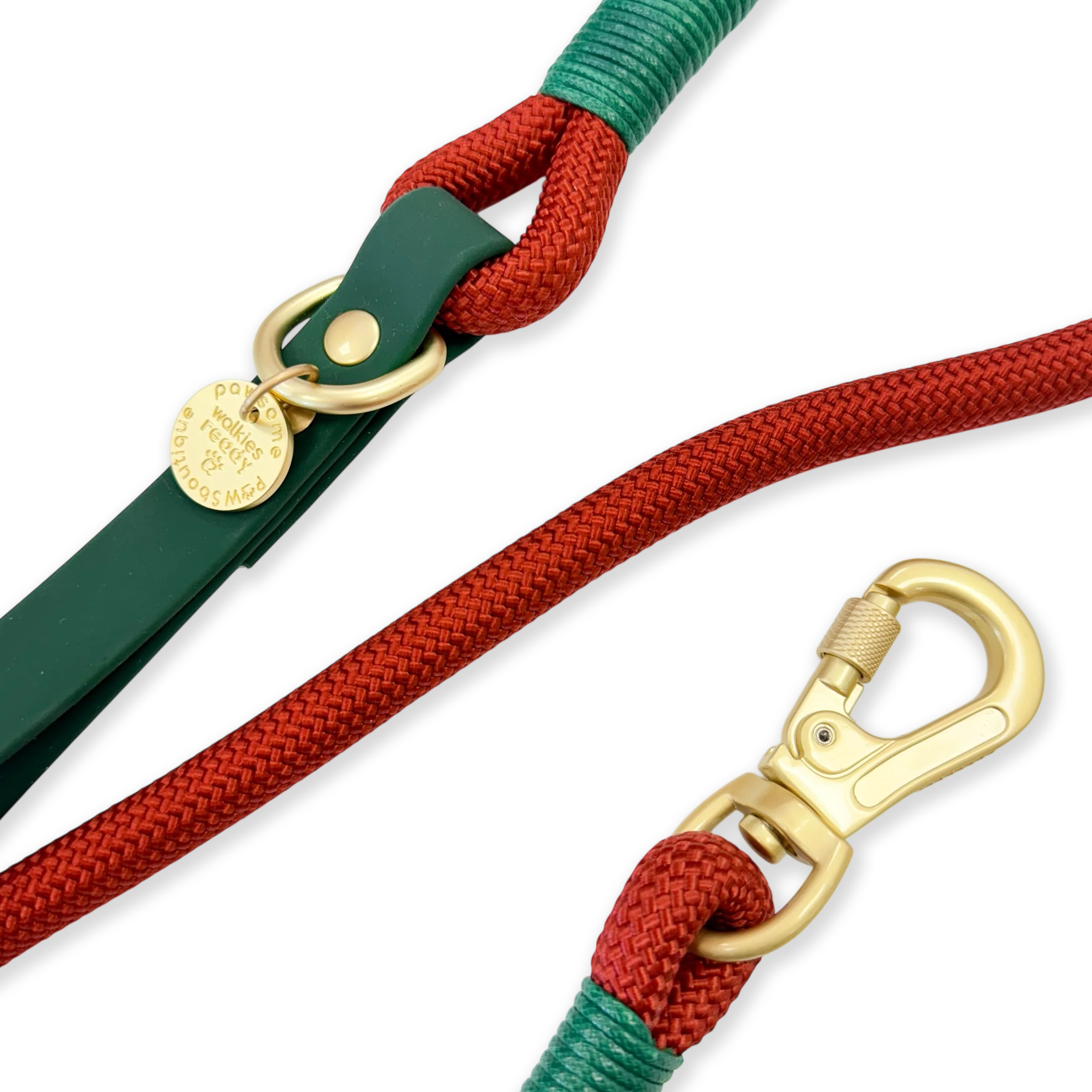 4ft Rope Lead - Red + Green - Image 3