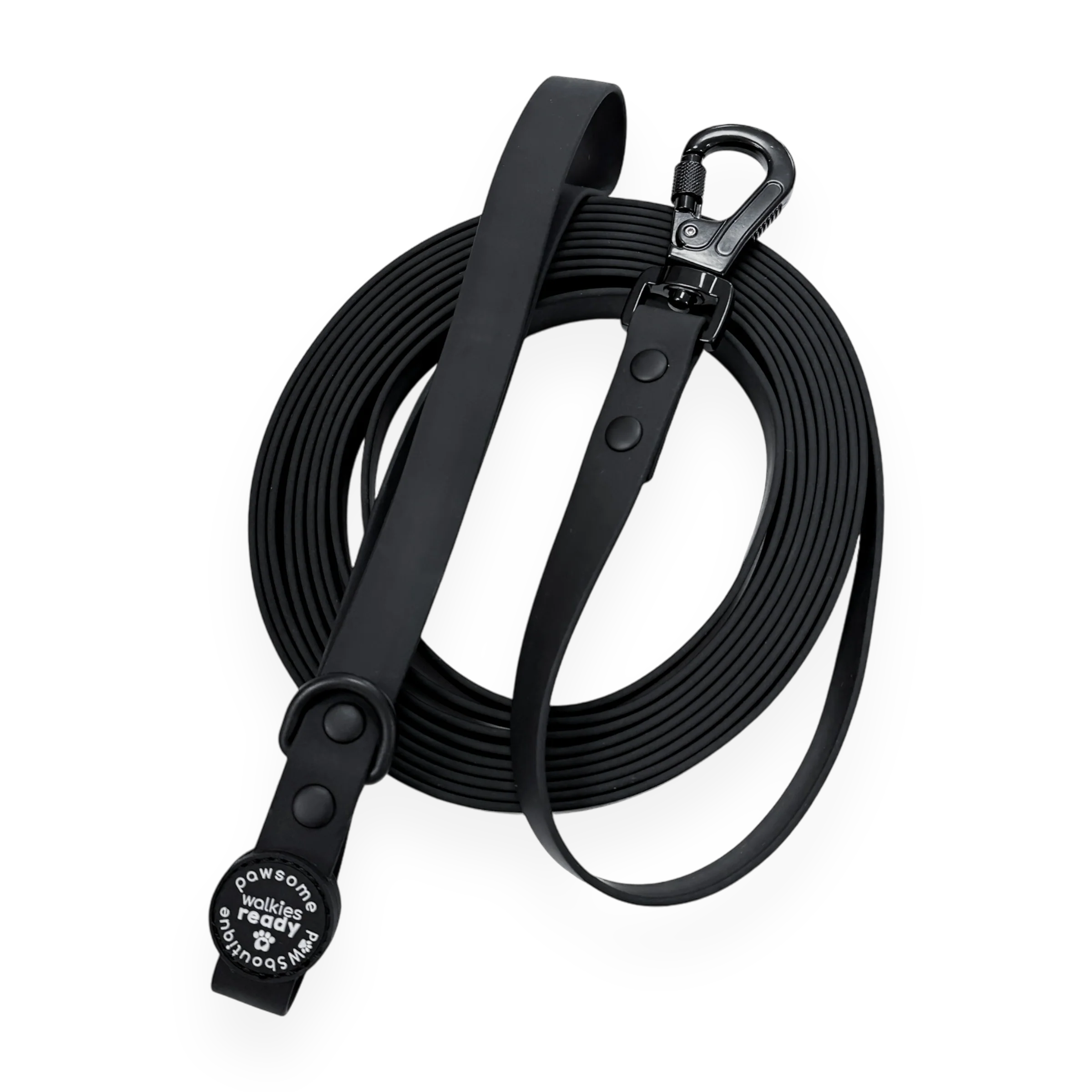 5m Waterproof Long Line Lead - Walkies Ready® Black - Image 4