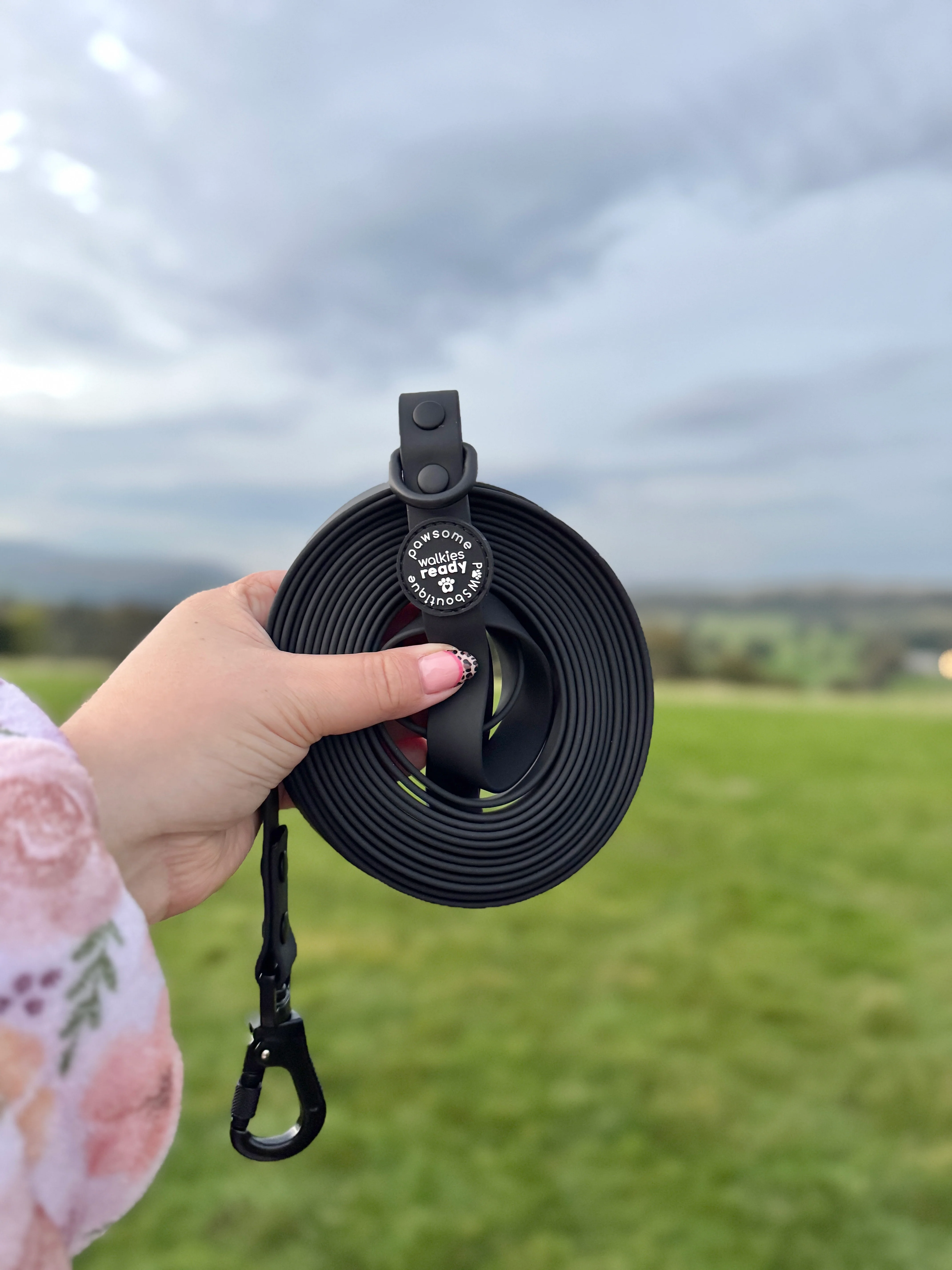 5m Waterproof Long Line Lead - Walkies Ready® Black - Image 5