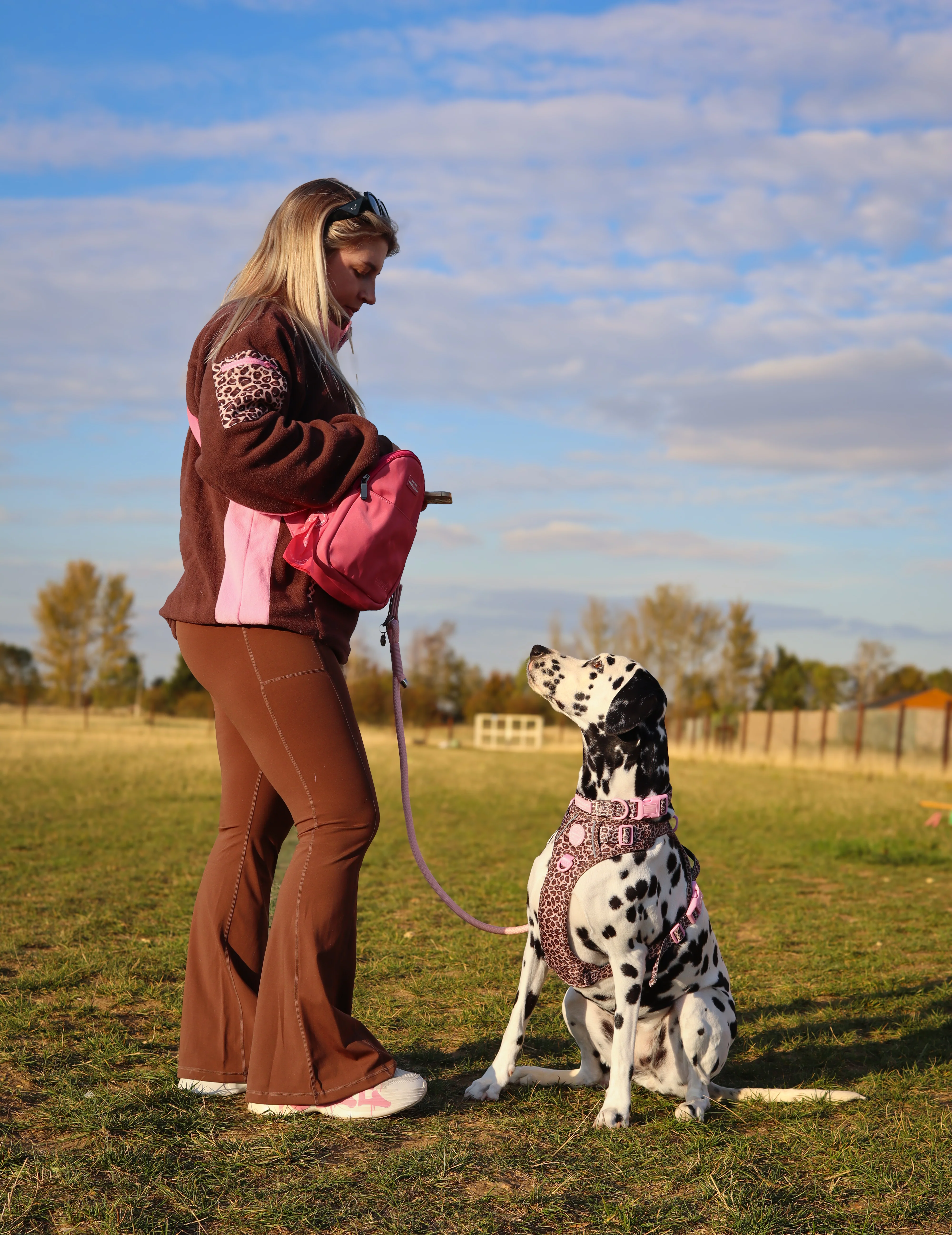Brown Flared Leggings & Leopard Print Fleece Bundle - Image 4