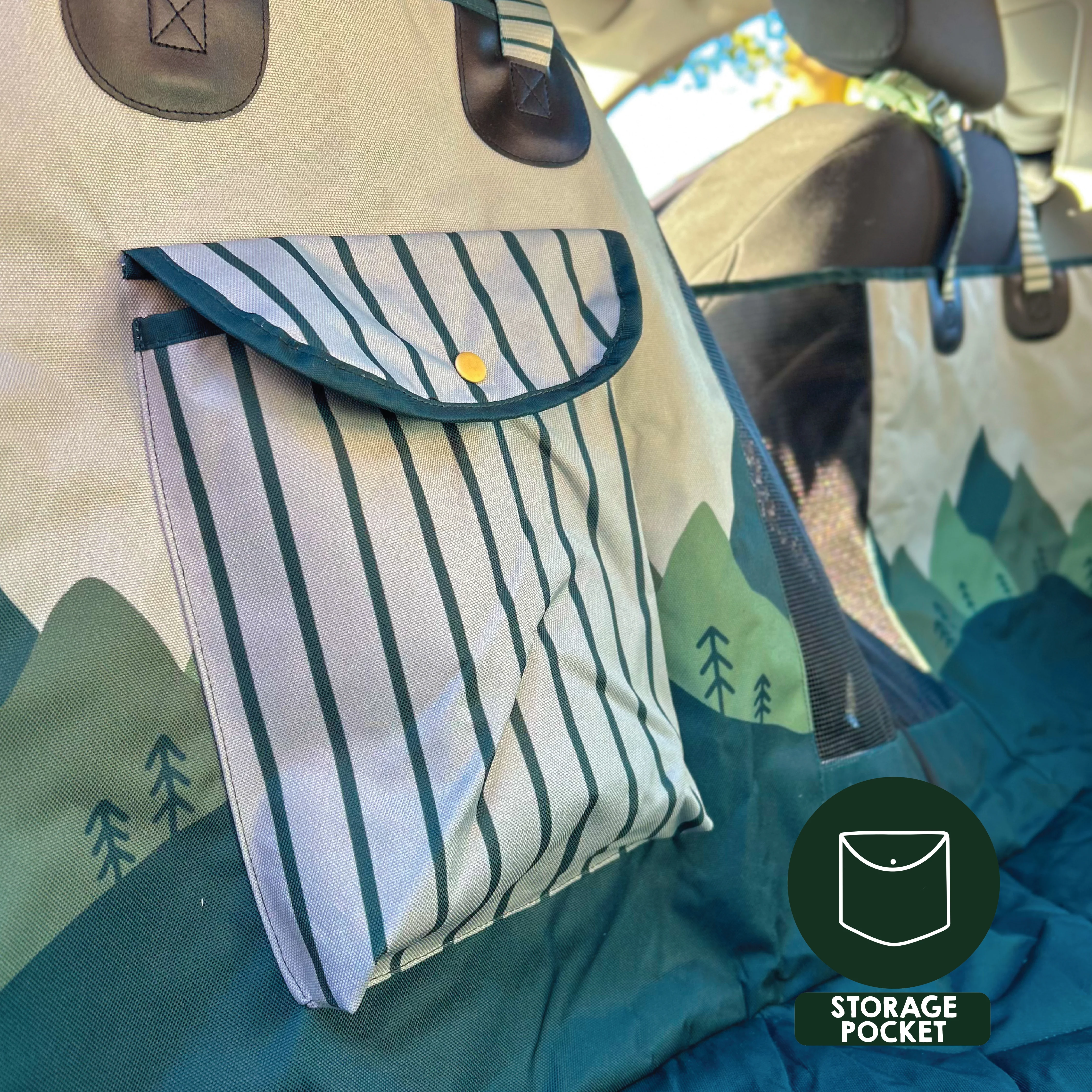 Car Seat Cover - Walkies Ready® Forest Green - Image 3