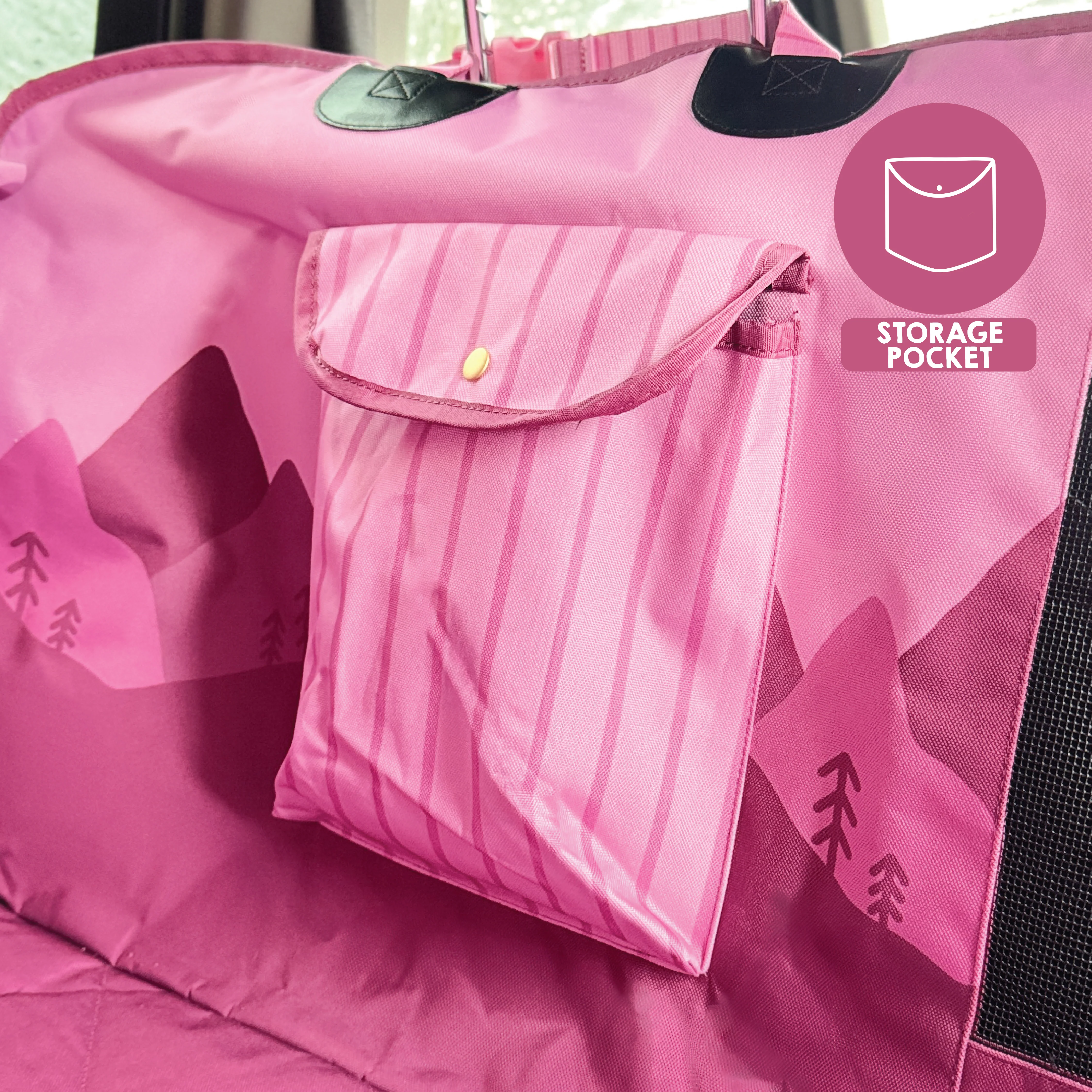 Car Seat Cover - Walkies Ready® Raspberry Pink - Image 3