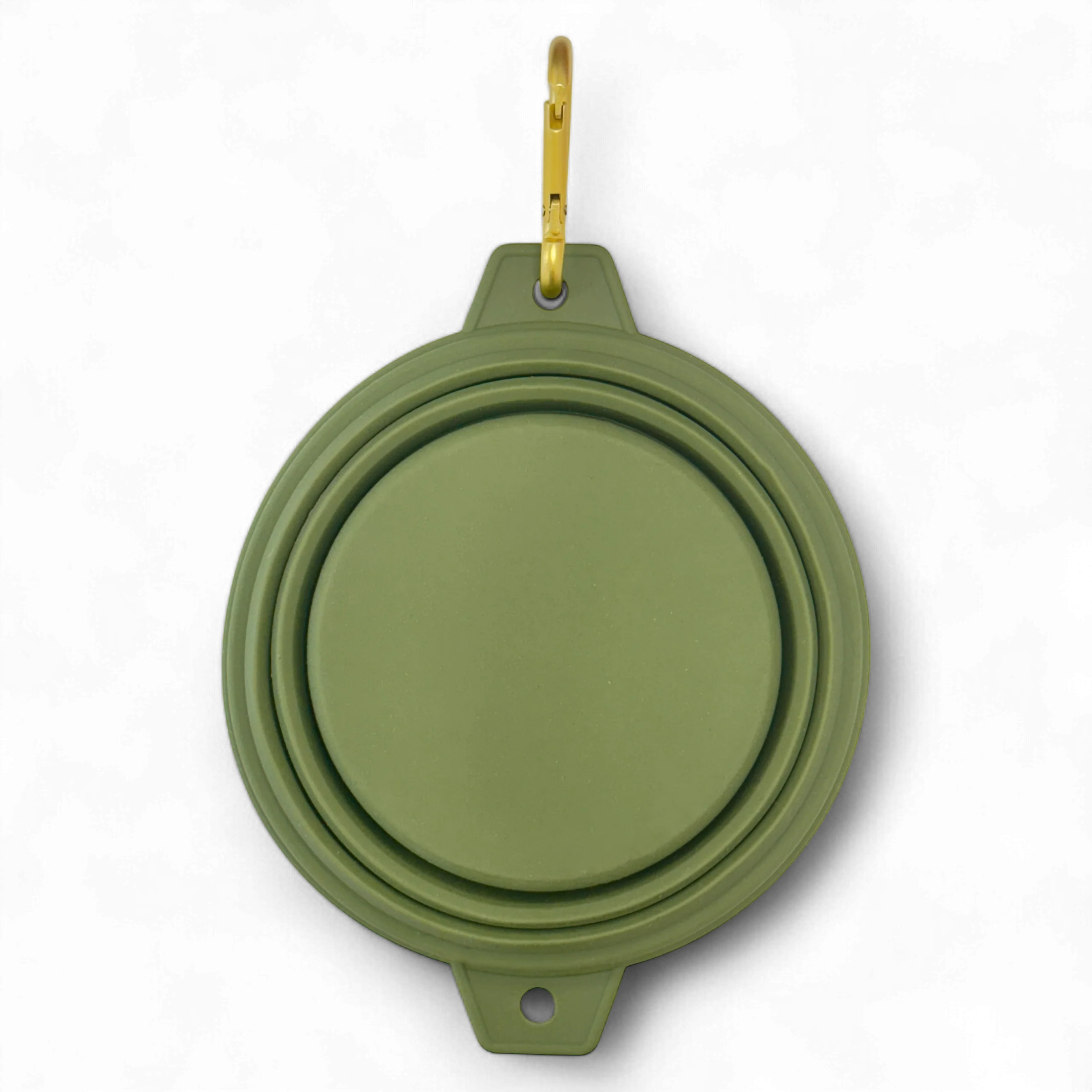 Collapsible Dog Bowl - Khaki (Gold Clip) - Image 2