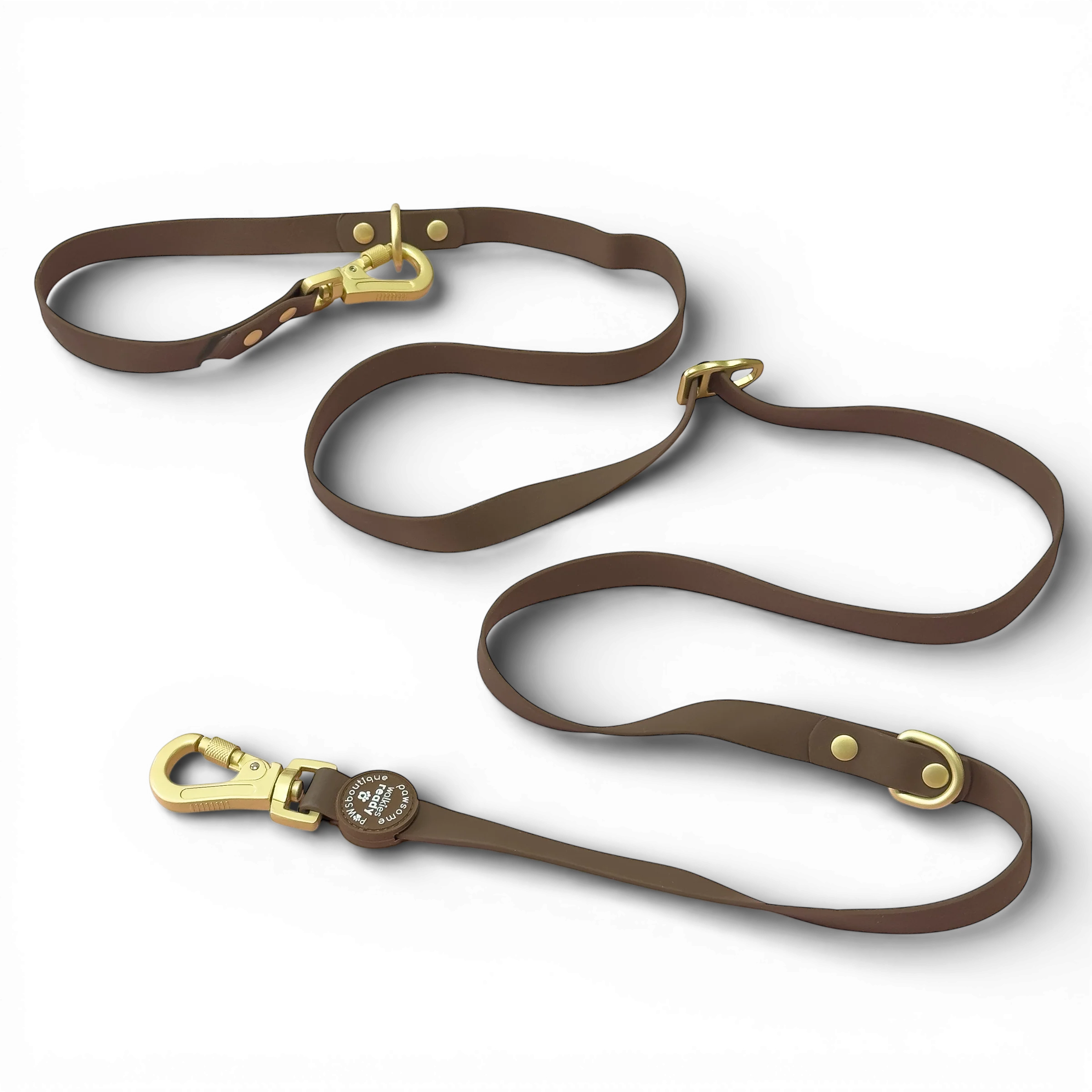 Double Ended Lead - Walkies Ready® Chocolate Brown - Image 6