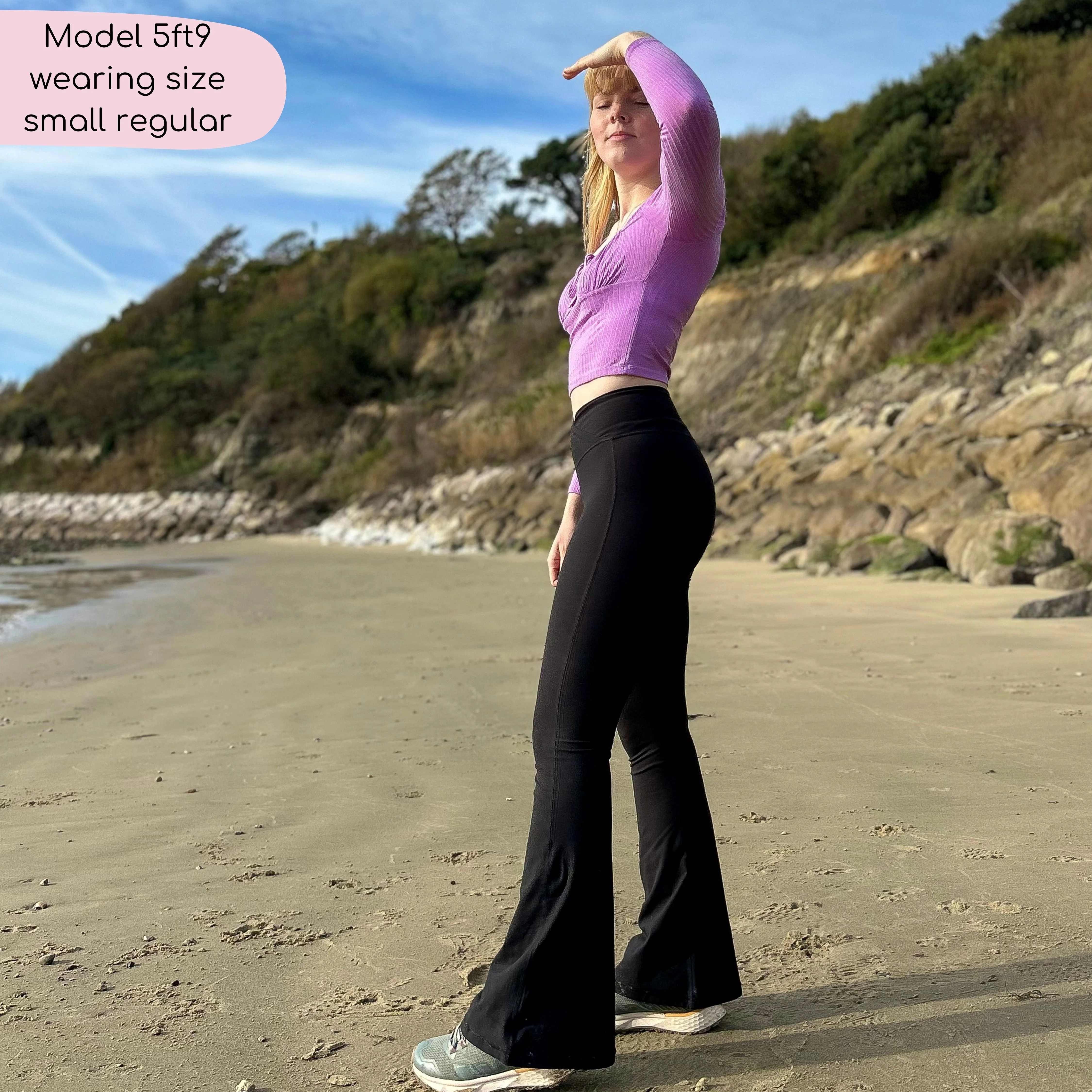 Flared Leggings - Black - Image 25