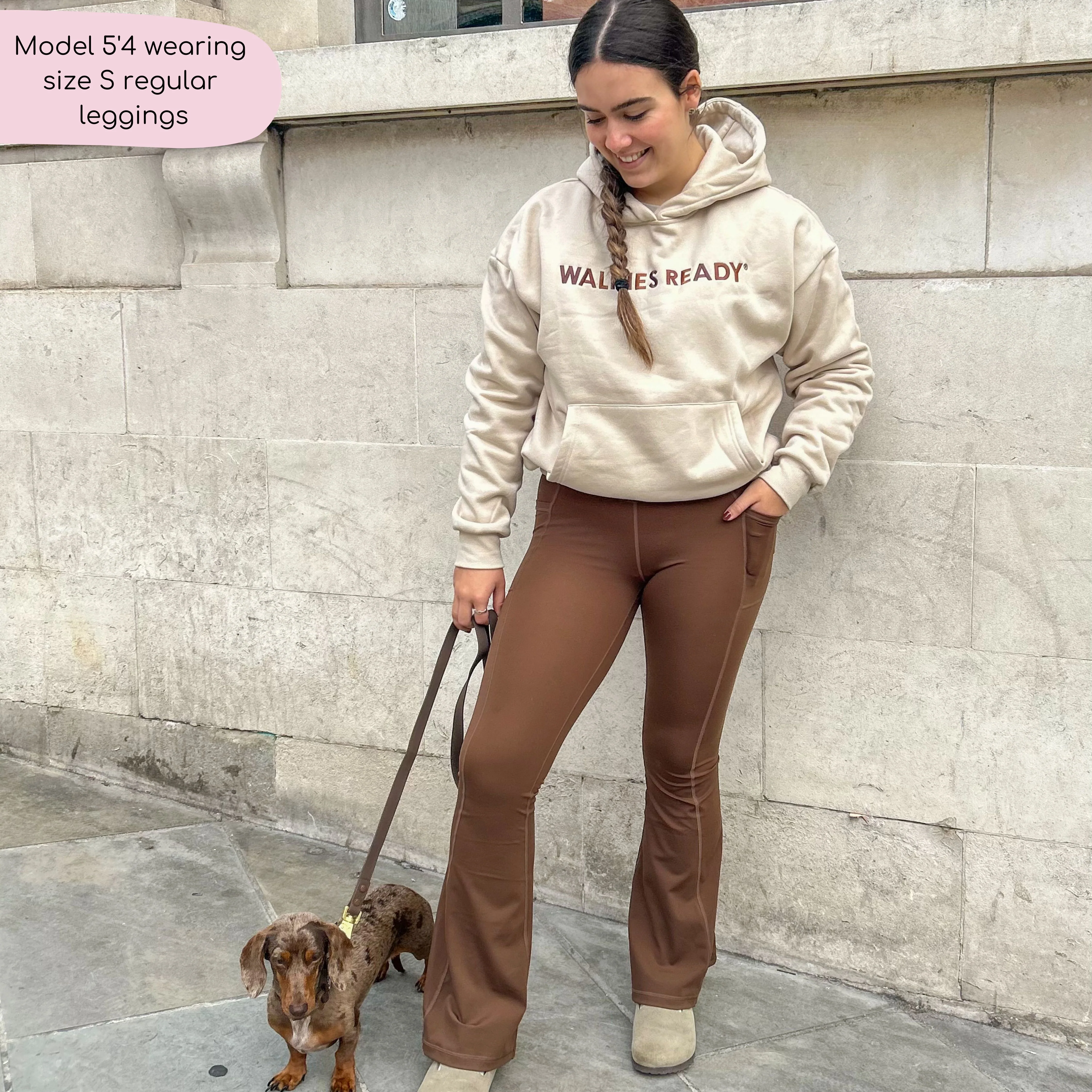Flared Leggings - Brown - Image 12
