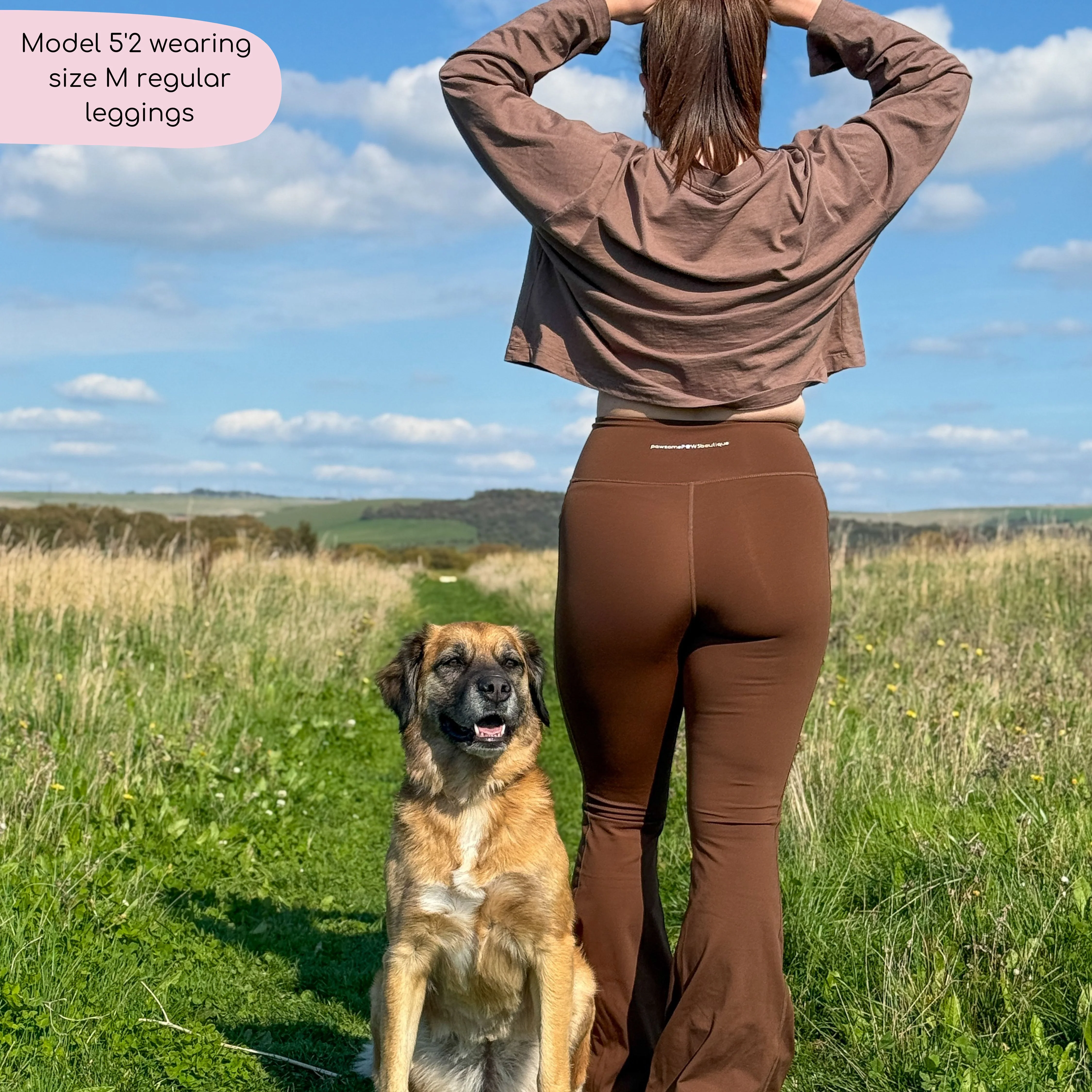 Flared Leggings - Brown - Image 15