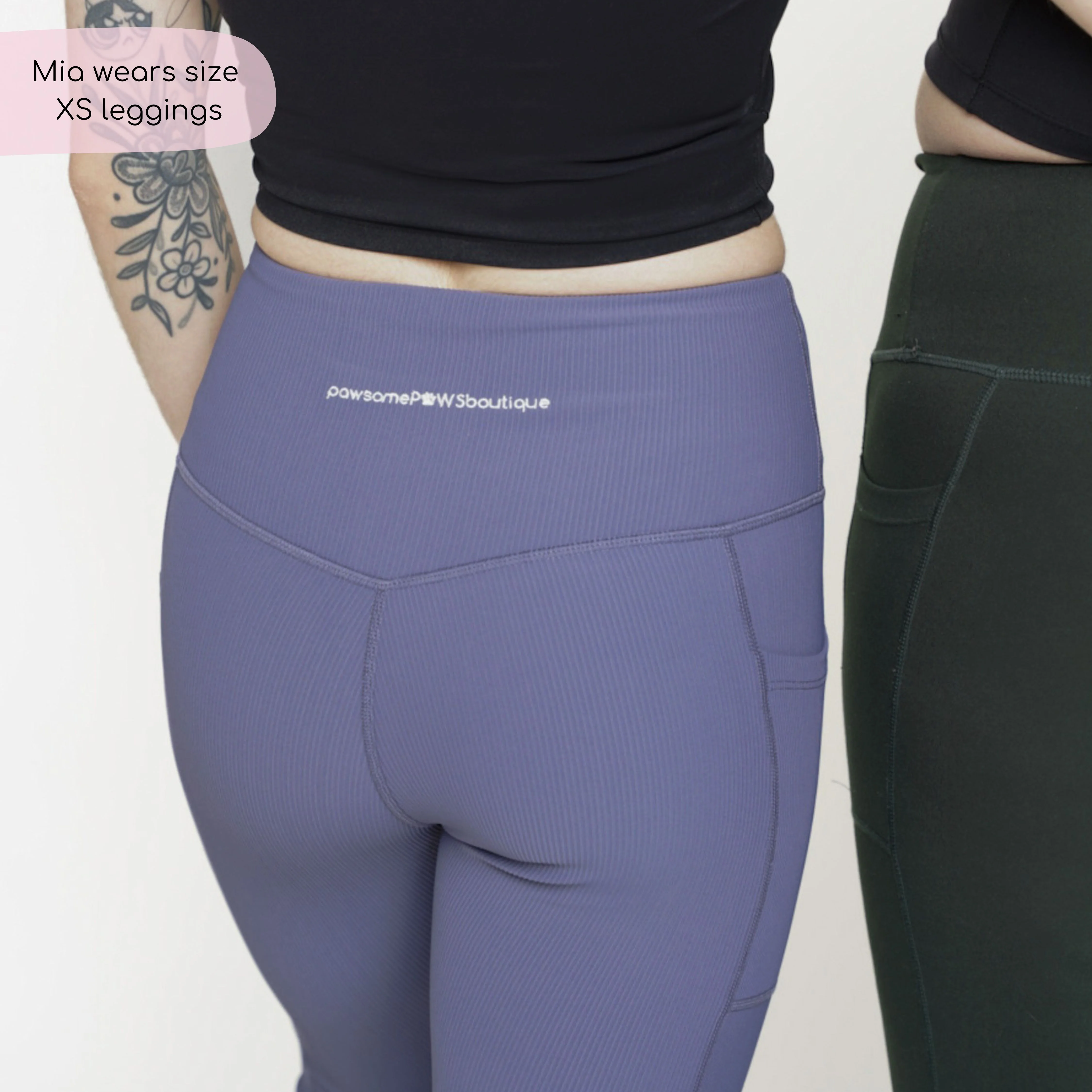 Ribbed Leggings - Indigo - Image 5