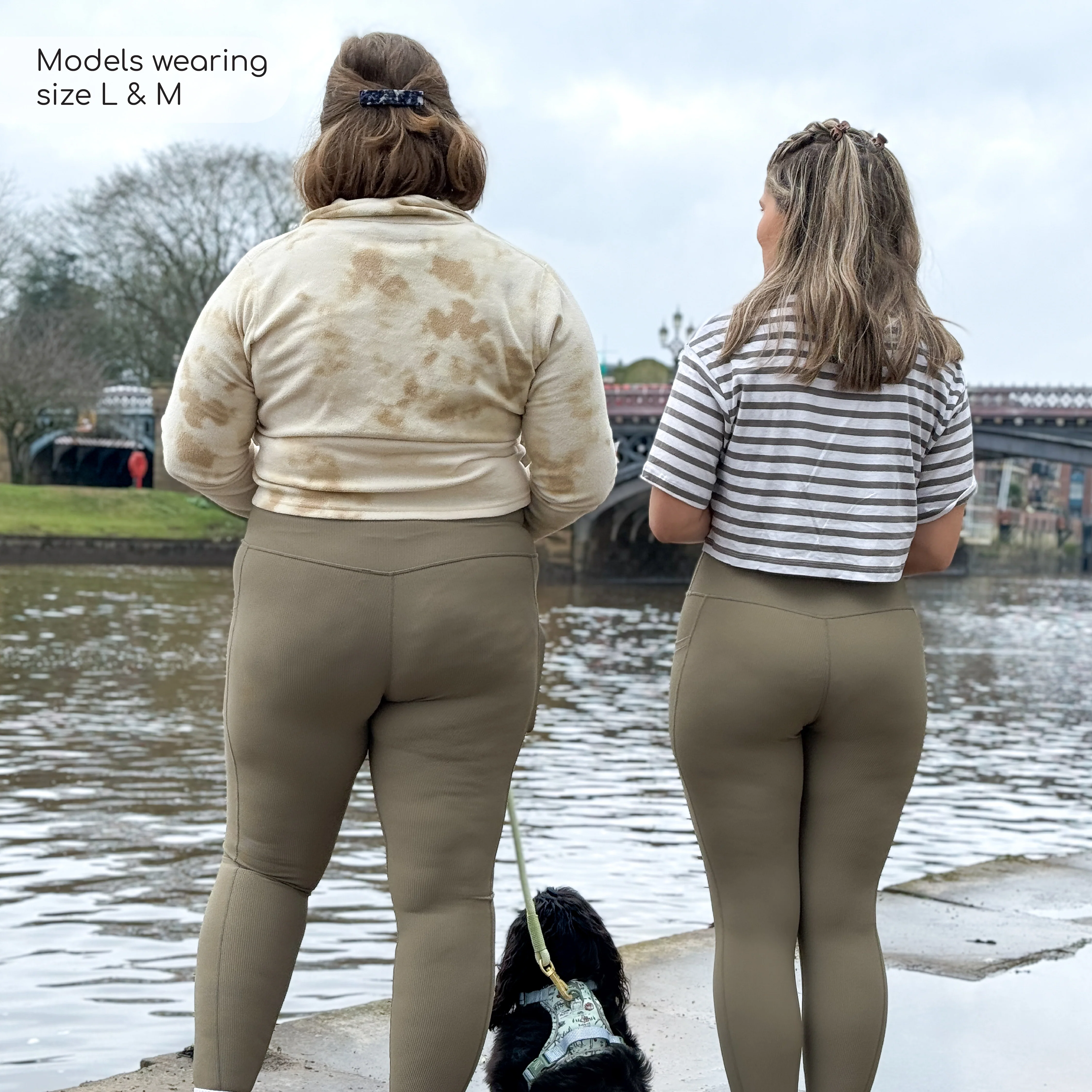 Ribbed Leggings - Olive - Image 3