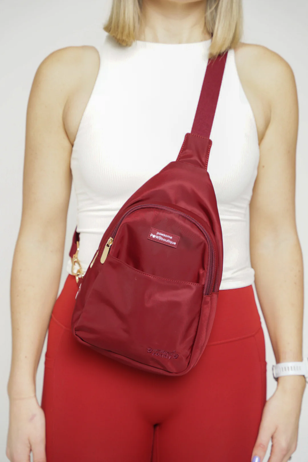 Sling Backpack - Walkies Ready® Ruby Red - Image 6