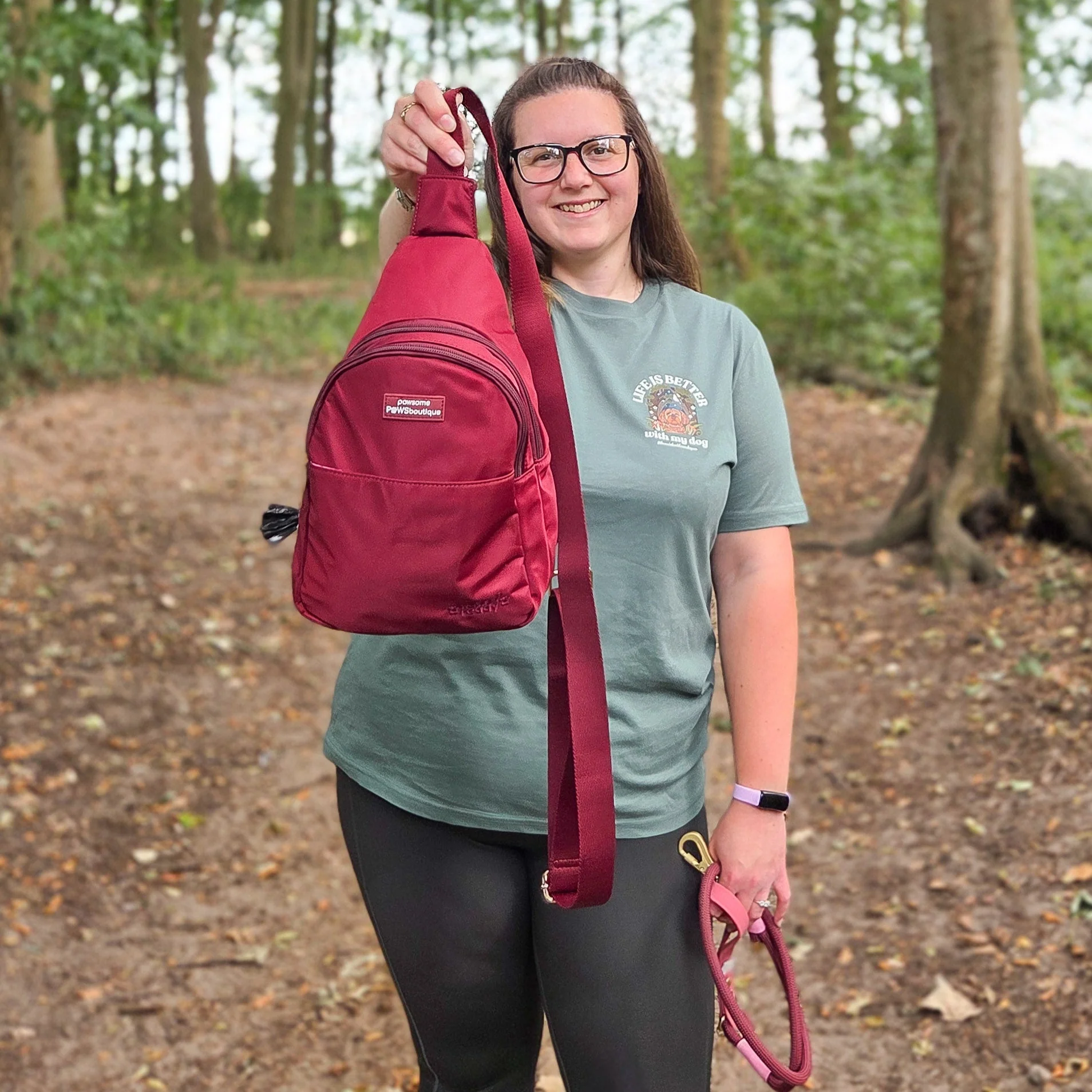Sling Backpack - Walkies Ready® Ruby Red - Image 7