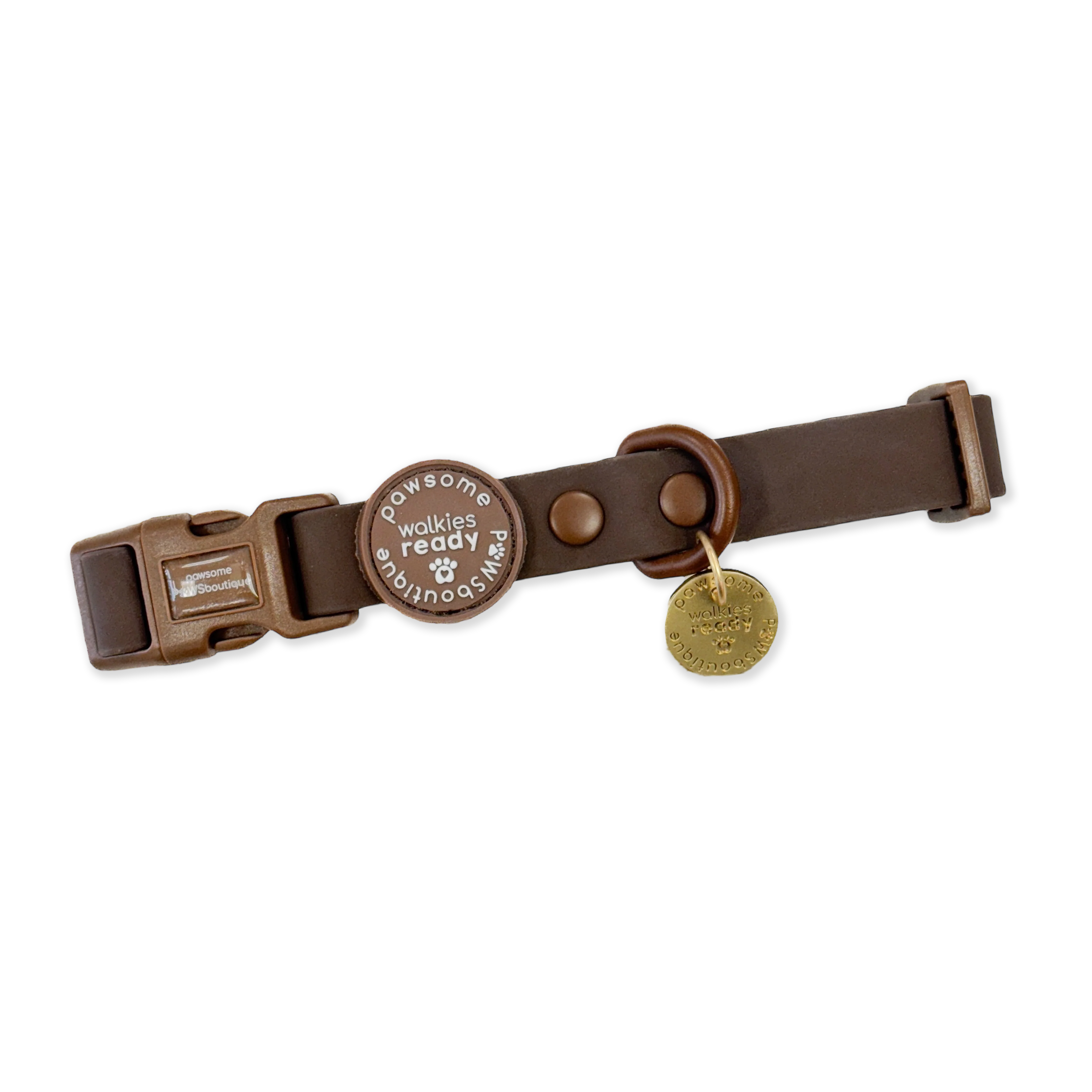 Waterproof Collar - Walkies Ready® Chocolate Brown